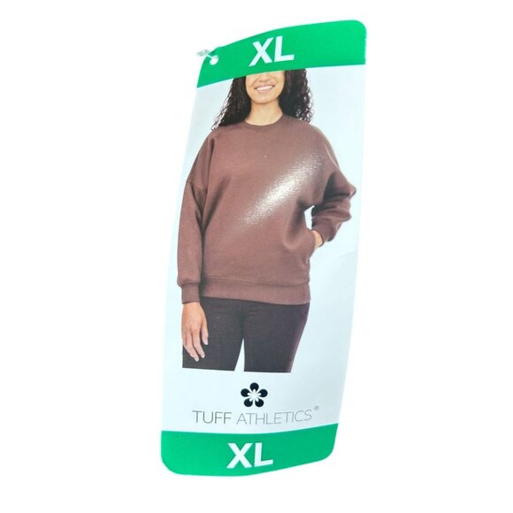 Tuff Athletics Crewneck Sweatshirt‎ Women XL Brown Cotton/Polyester Blend Unisex - Picture 10 of 10
